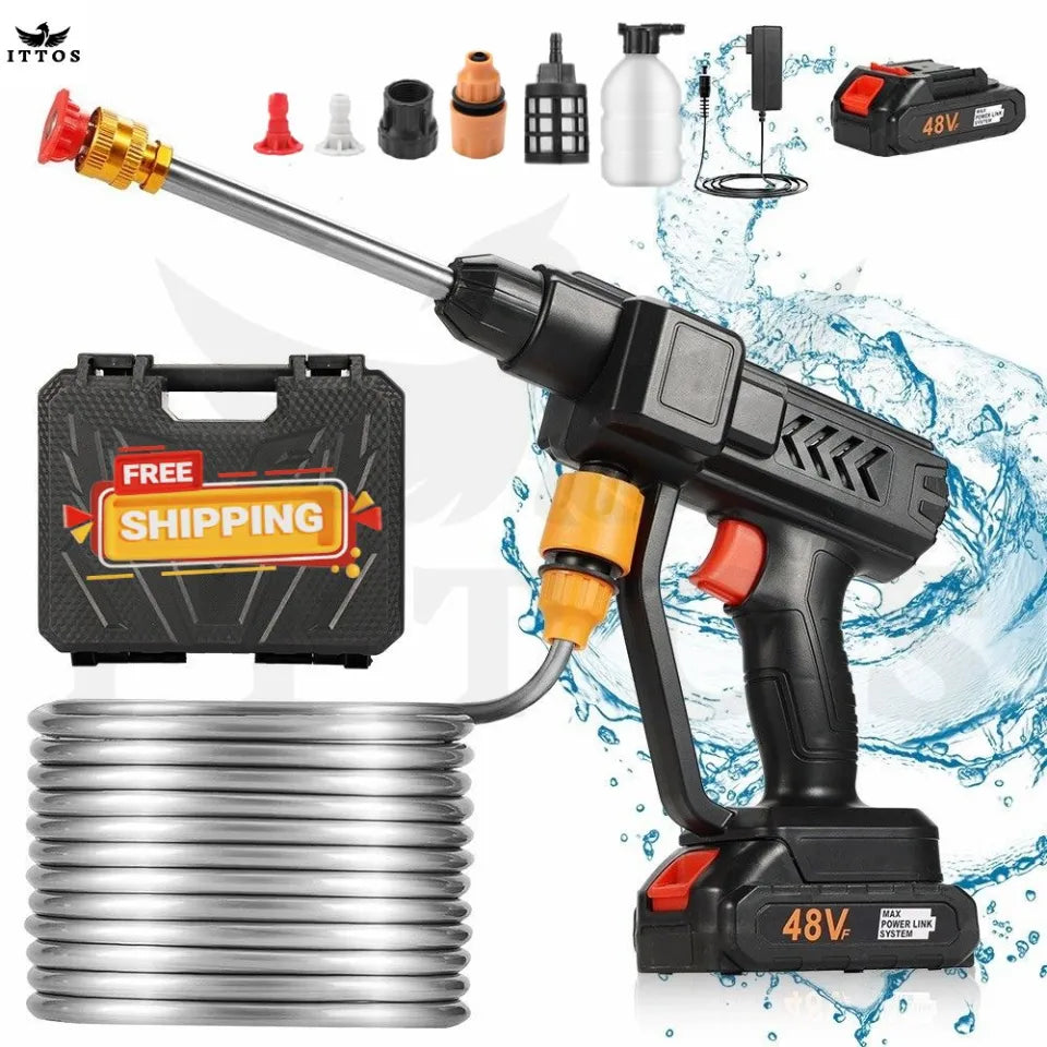 Portable High-Pressure Washer Gun With 48V Lithium Battery (Imported Quality)