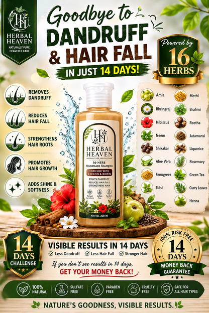 Herbal Heaven 16 Herbs Hair Repair Shampoo (200ML)