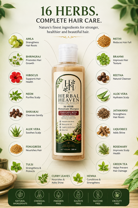 Herbal Heaven 16 Herbs Hair Repair Shampoo (200ML)