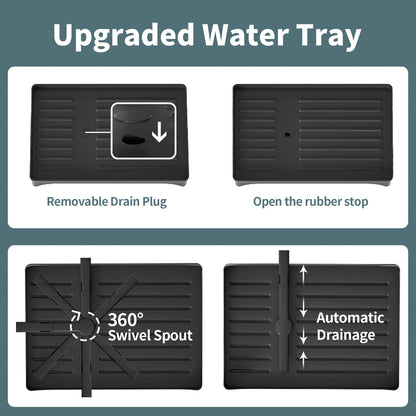 Premium 2 Tier Metal Dish Drying Rack with Utensil Holder